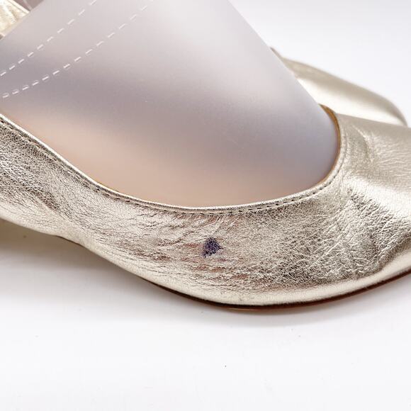 27 Edit Naturalizer Women's Florence Square Toe Pump Shoes Gold Leather 5.5 M - Picture 11 of 13